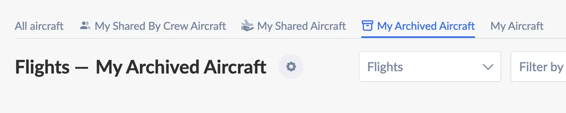 Aircraft Types Displaying