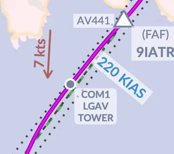 Shorter frequency change labels on the map