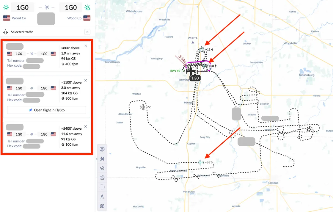 Selectable Traffic on Map